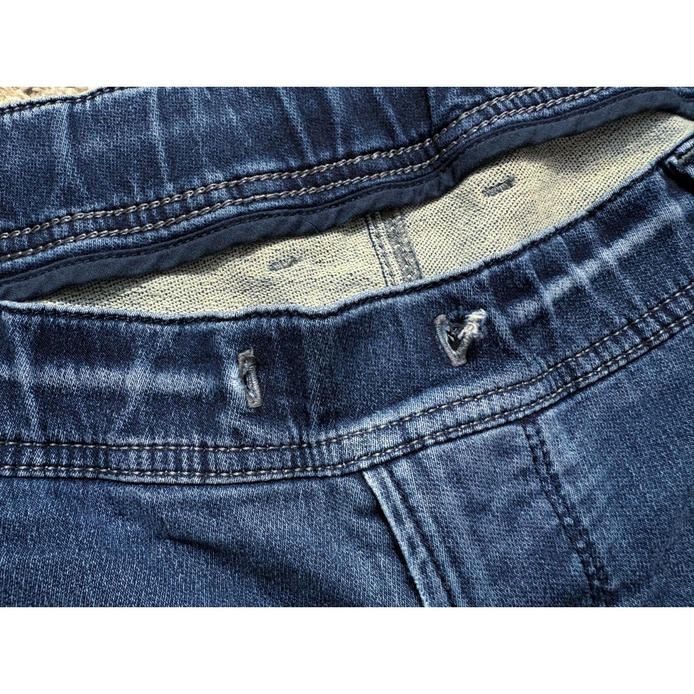 Diesel Krooley Jeans Mens 38x32 Denim Sweat Pants Blue Dark Wash Distressed - Picture 3 of 16